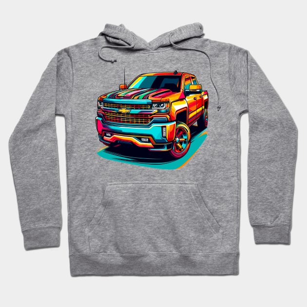 Chevy Silverado Hoodie by Vehicles-Art